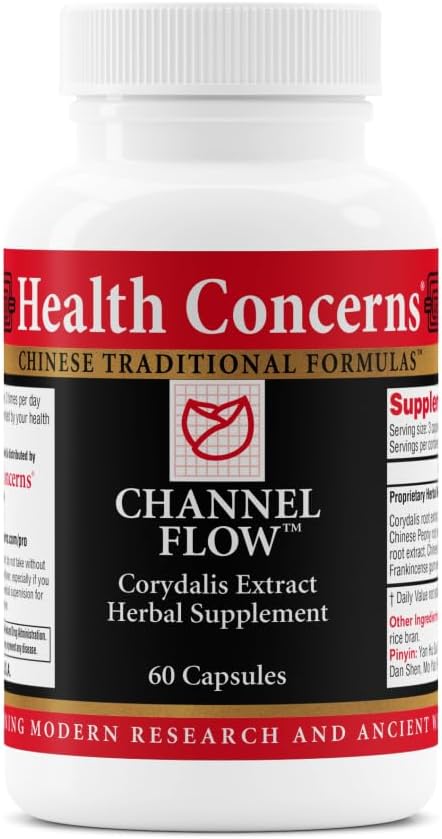 Health Concerns Channel Flow – Muscle Relaxation &amp Pain Support Supplement for Men &amp Women – Corydalis Root Extract – Chinese Herbal Formula for Headaches Joint &amp Menstrual Discomfort – 1