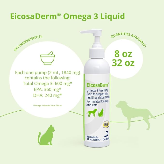 Omega 3 Liquid for Dogs and Cats 8 oz
