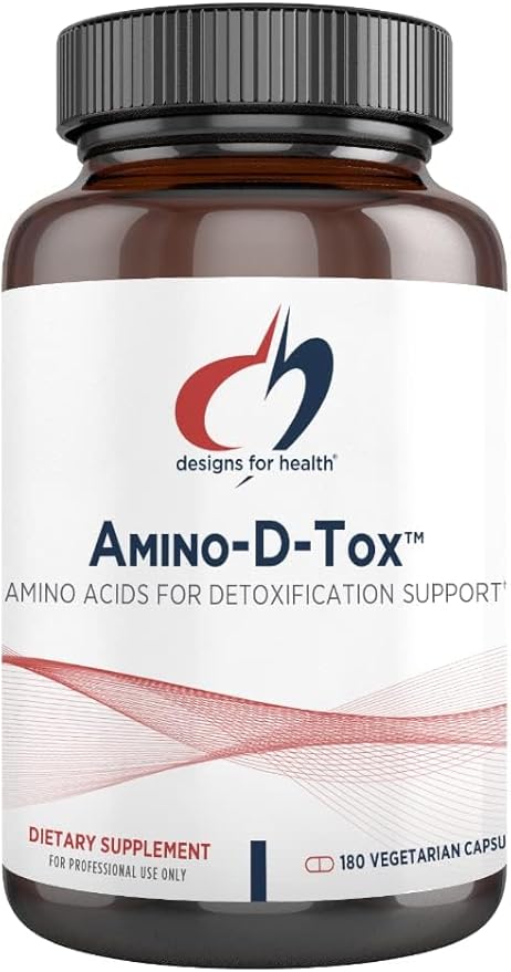 Designs for Health Amino-D-Tox - Amino Acid Detox + Liver Cleanse Support - Supplement Blend with Glycine Calcium D Glucarate NAC + More - Non-GMO (180 Capsules)