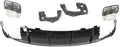 Compatible for CLA Class W117 CLA260 CLA45 AMG 2013-2018 PP Rear Bumper Lip Diffuser Spoiler with Exhaust Rear Lip Skid Plate(2013-2015 Black)