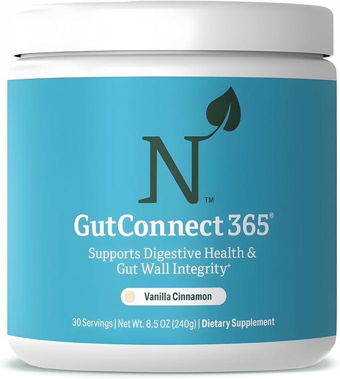 GutConnect 365 Gut Health Superfood Powder | Formulated With Slippery Elm Bark &amp L Glutamine | Vegan Certified | Allergen Free | Non-GMO | Soy Free | Made in the USA | 30 Servings – Vanilla Cinnam