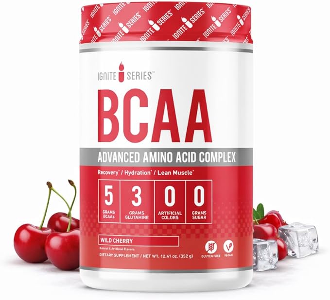 Complete Nutrition Ignite Series BCAA Advanced Amino Acid Complex Supports Muscle Recovery Hydration &amp Growth 5g BCAA 3g Glutamine 13 oz Tub (30 Servings)