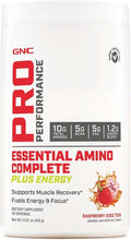 GNC Pro Performance Essential Amino Complete Plus Energy - Raspberry Iced Tea | 5g BCAA 5g EAA Plus Energy Blend and Electrolyte Complex | 30 Servings