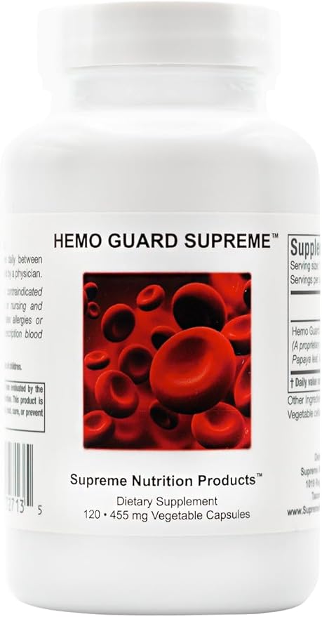 Supreme Nutrition Hemo Guard Supreme 120 Pure Herbal Combination Vegetarian Capsules