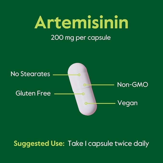 BESTVITE Artemisinin 200mg Per Capsule (60 Vegetarian Capsules) - No Stearates - No Flow Agents - Vegan - Non GMO - Gluten Free