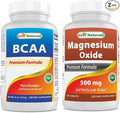 Best Naturals BCAA Powder 8 OZ &amp Magnesium Oxide 500 mg