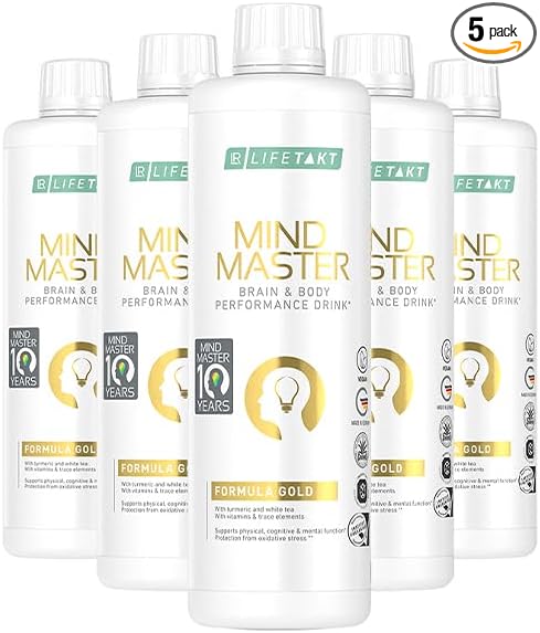 LR Health&ampBeauty Lifetakt Mind Master Formula Gold Every Day Natural Treatment Women Men Set of 5-500 ml./16.9 fl.oz.