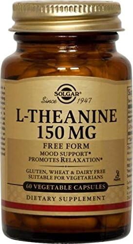 Solgar L-Theanine 150 mg - 60 Vegetable Capsules - Promotes Relaxation - Non-GMO Vegan Kosher &amp Gluten Free - 60 Servings