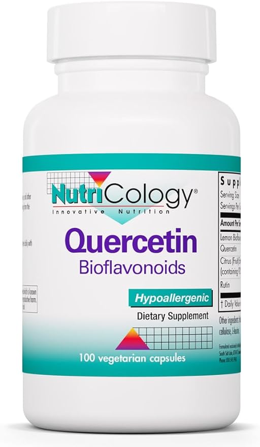 Nutricology Quercetin Bioflavonoids - Lemon Bioflavonoid Complex Rutin Citrus Extract Hesperidin Vegetarian Capsules - 100 Count