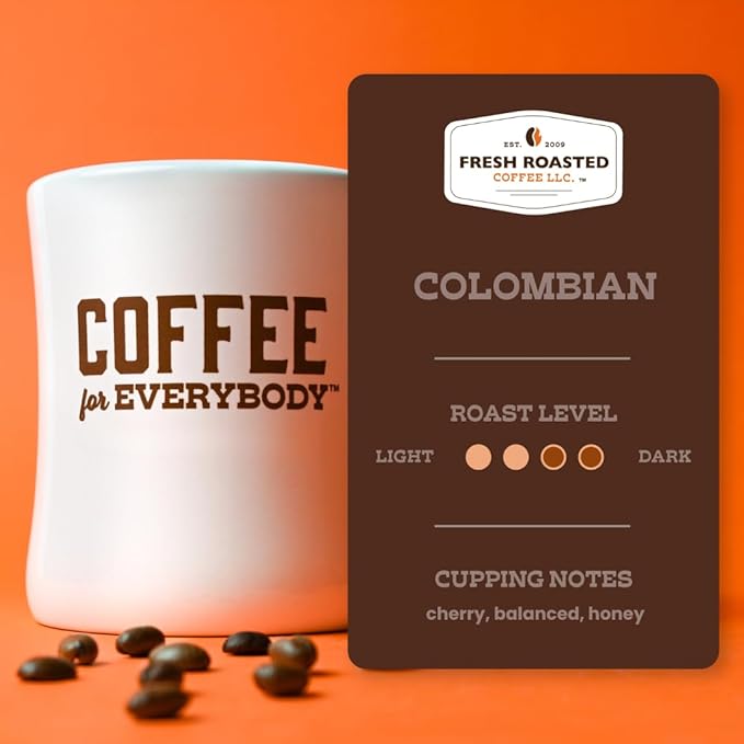 Fresh Roasted Coffee 100% Colombian Medium Roast 96 Pods for K Cup Brewers