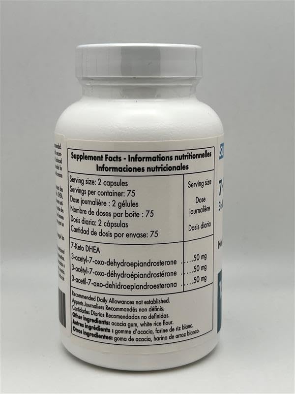 Supersmart - 7-Keto DHEA Supplement 25 mg - Natural DHEA Metabolite | Non-GMO &amp Gluten Free - 150 Vegetarian Capsules