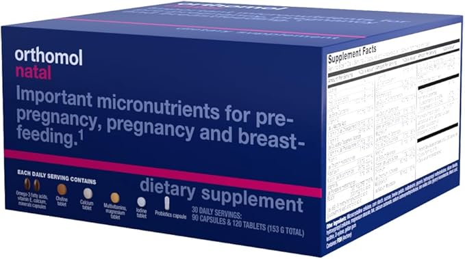 Orthomol Natal Natal Supplement Supports Health for Pre-Pregnancy Pregnancy and Breastfeeding Tablets and Capsule Supplement 30 Count (Pack of 1)