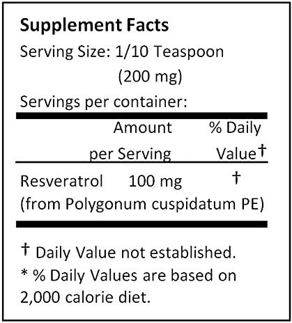 Pure Resveratrol Powder Standardized 50% Extracted from Polygonum Cuspidatum Root (50 Grams (1.76 oz))