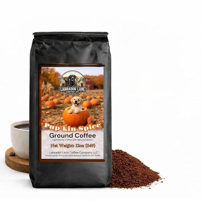 Pup Kin Spice (Pumpkin Spice Flavored Coffee) - Premium small Batch - 12oz