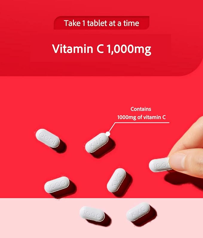 Korea Eundan High Potency Vitamin C 1000mg – 600 Tablets (20-Month Supply) Individually Packed for Freshness &amp Portability