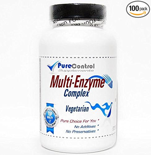 Multi-Enzyme Complex Vegetarian // 100 Capsules // Pure // by PureControl Supplements