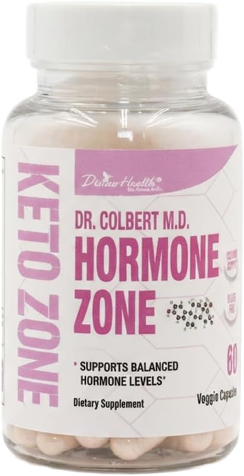 Dr. Colbert MD Hormone Zone | by Divine Health | 150mg of DIM | 100mcg of Vitamin K2 | 1000IU of Vitamin D3 | 60 Day Supply | 60 Capsules