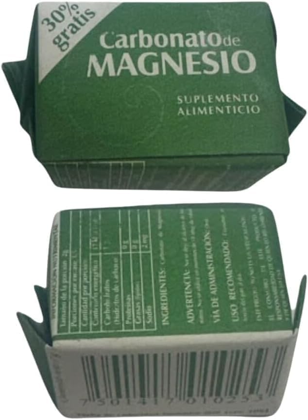 Magnesium Carbonate Cubes 7g | Pack of 4 | Pure Vegan Gluten-Free &amp Non-GMO Supplement | Made in Mexico | Carbonato de Magnesio Hecho en México | LENICO
