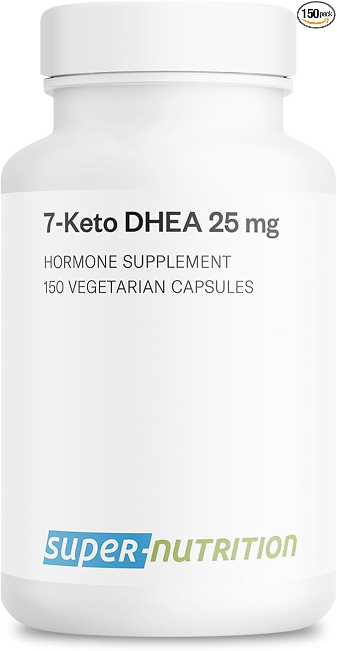 Supersmart - 7-Keto DHEA Supplement 25 mg - Natural DHEA Metabolite | Non-GMO &amp Gluten Free - 150 Vegetarian Capsules