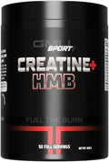 GMU SPORT Creatine HMB Powder – 45 Servings – 5g Creatine Monohydrate + 3g HMB + Piperine – Muscle Growth Strength &amp Recovery – Unflavored