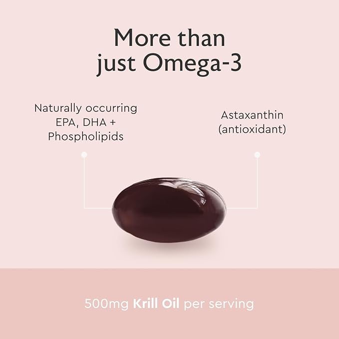 Alaya Naturals - Antarctic Krill Oil 500mg Supplement with Phospholipids EPA/DHA Omega 3 &amp Astaxanthin - Non-GMO - PCB Tested Krill Oil - 60 Softgels