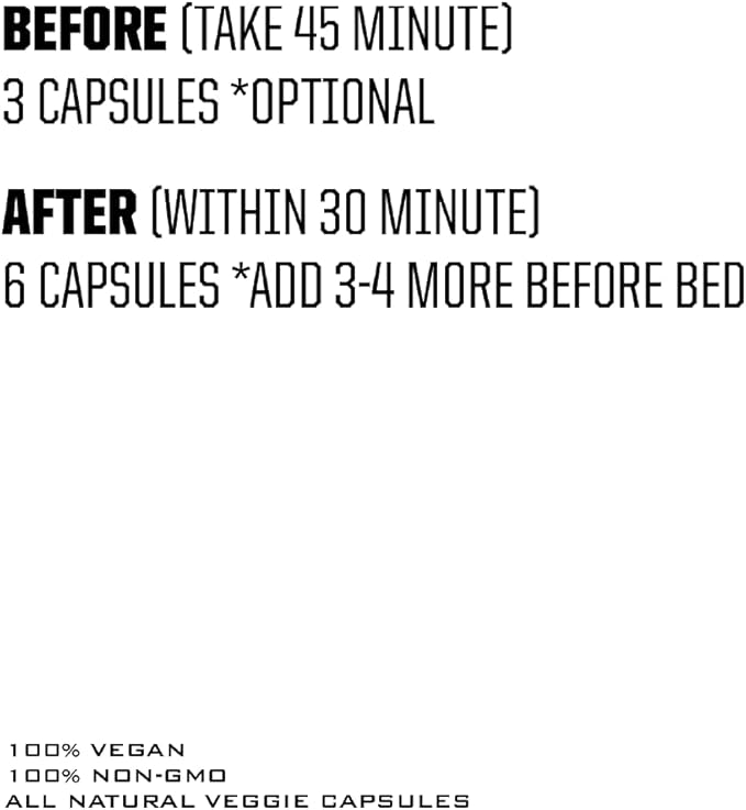Ryno Power Recovery Post-Workout Supplement Capsules (33 Servings)
