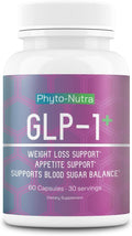 GLP-1 + (60 Capsules 1 Bottle) Vegan Natural Supplement Lab Tested Weight Loss Satisfy Hunger Non-GMO Gluten Free GLP 1 GLP1