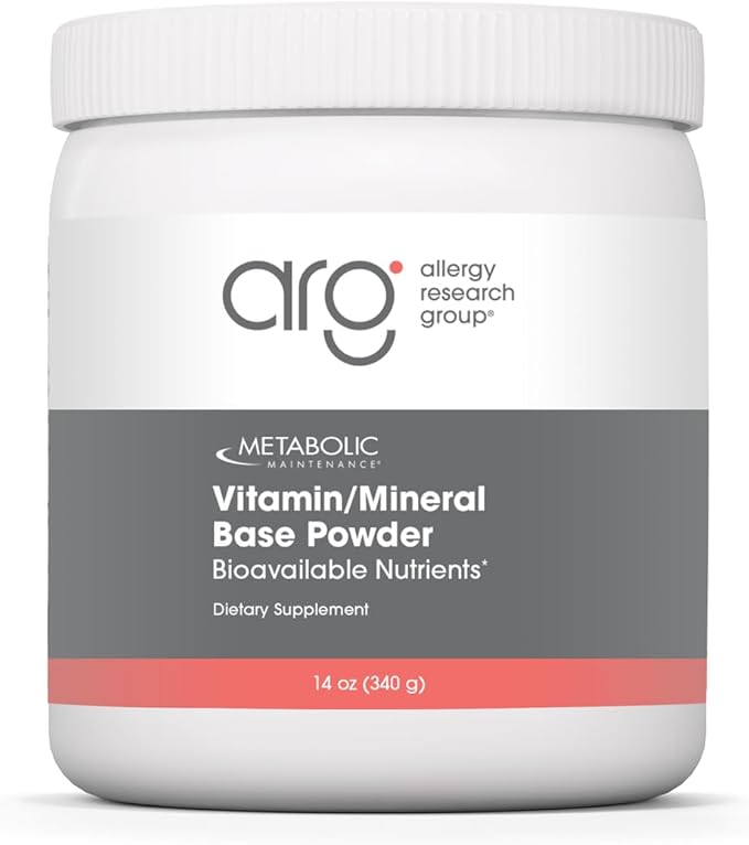 Metabolic Maintenance Vitamin Mineral Base Powder - Iron Free Multivitamin with Active B Vitamins + Chelated Minerals (340 Grams 60 Servings)