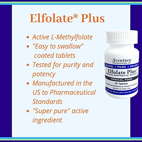 Plus® 3mg Bonus Pack 100 Tablets L-Methylfolate Methyl Folate Methylfolate Medical Food Supplement Professional Strength Active Pure Potent