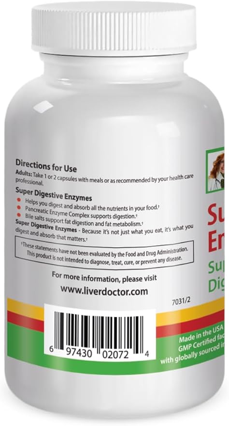 Super Digestive Enzymes - Digestive Enzyme Supplement Better Digestion Metabolism &amp Nutrient Absorption Bloating and Gas Relief Constipation Relief