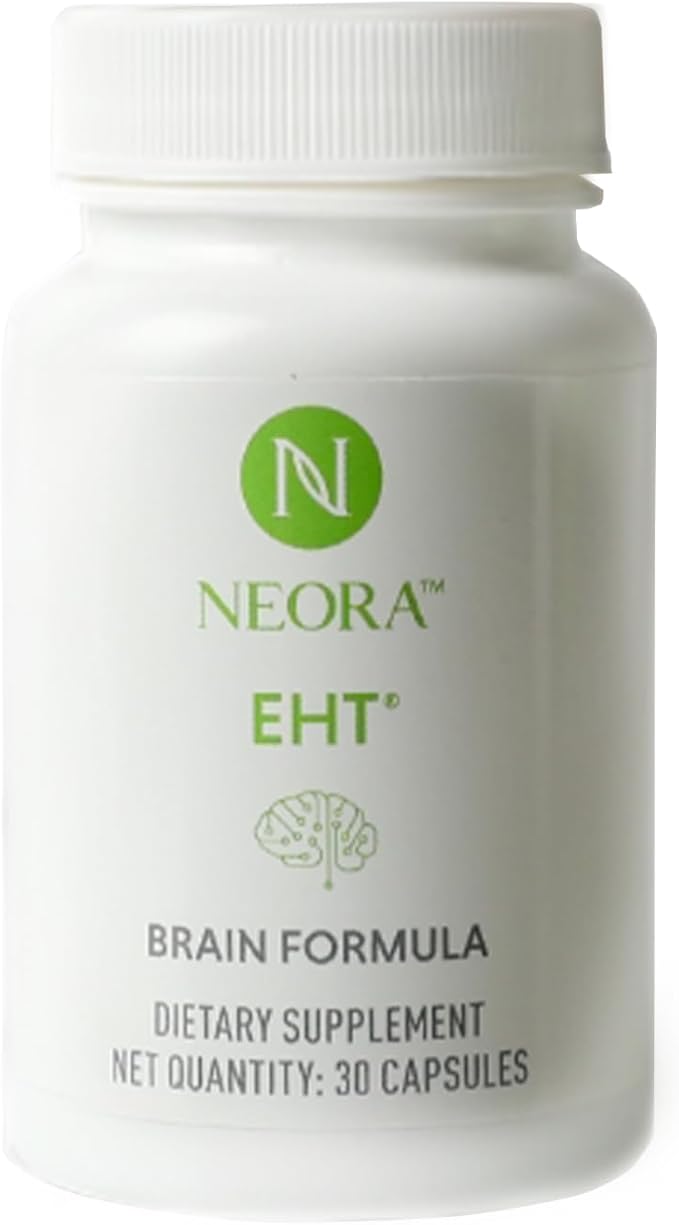 NEORA EHT - Brain Formula with EHT Extract B6 B12 D Alpha Lipoic Acid Huperzine-A for Memory Focus Cognitive Health - 30 Capsules