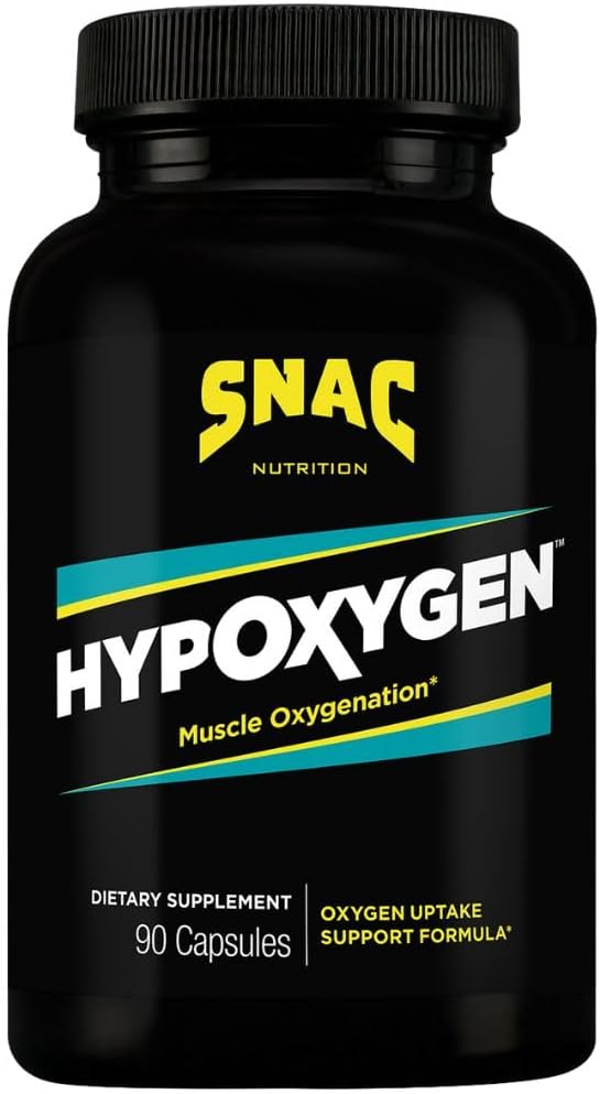 SNAC HypOxygen - Muscle Oxygenation Performance &amp Endurance Supplement Improves the Body’s VO2 Max &amp Assists with Recovery from High-Repetition Exercise 90 Veggie Capsules (45 Servings)