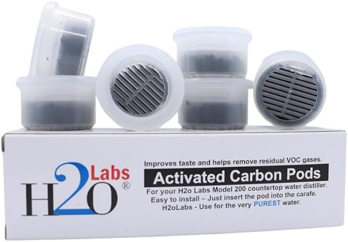 Activated Carbon Pods for H2o Labs Model 200 Water Distiller