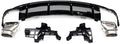 Compatible for CLA Class W117 CLA260 CLA45 AMG 2013-2018 PP Rear Bumper Lip Diffuser Spoiler with Exhaust Rear Lip Skid Plate(2016-2018 Silver)