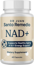 Santo Remedio NAD+ Supplement Helps Support Healthy Aging and Cellular Health 4 in 1 Energy Support Made with Vitamin B12 NAD+ Guarana and Spermidine 30 Servings