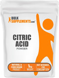 BulkSupplements.com Citric Acid Powder - Citric Acid Food Grade for Flavor Enhancer &amp Cleaning Citric Acid for Bath Bombs - Anhydrous &amp Gluten Free 1kg (2.2 lbs) (Pack of 1)