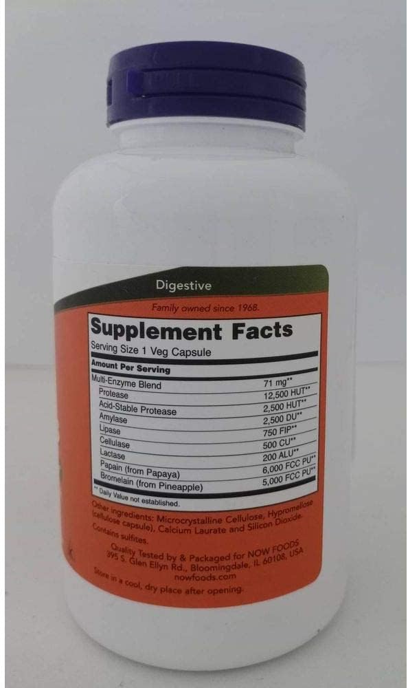 Plant Enzyme 240 Vcaps by Now Foods (Pack of 4)