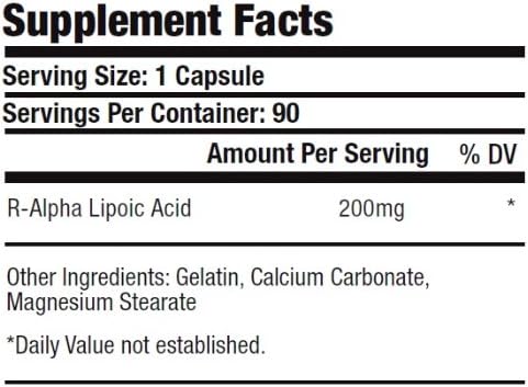 3 Bottles R-ALA R-Alpha Lipoic Acid 200mg 270 Total Capsules
