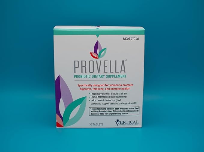 Provella Probiotic Dietary Supplement for Women: Supports Digestive Feminine and Immune Health - 30 Tablets