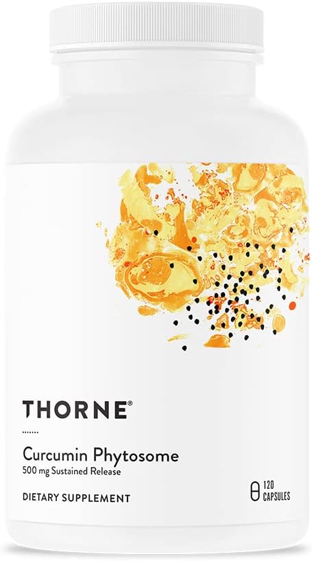 THORNE - Curcumin Phytosome Sustained Release (120 Capsules) &amp Memoractiv (60 Capsules) Bundle - Supports Joint Health Muscle Health &amp Healthy Aging - Dairy Free Soy Free Gluten Free