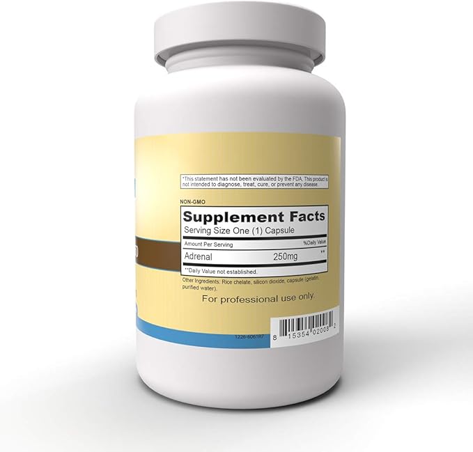 Priority One Vitamins Adrenal 250mg 180 Capsules Adrenal Support