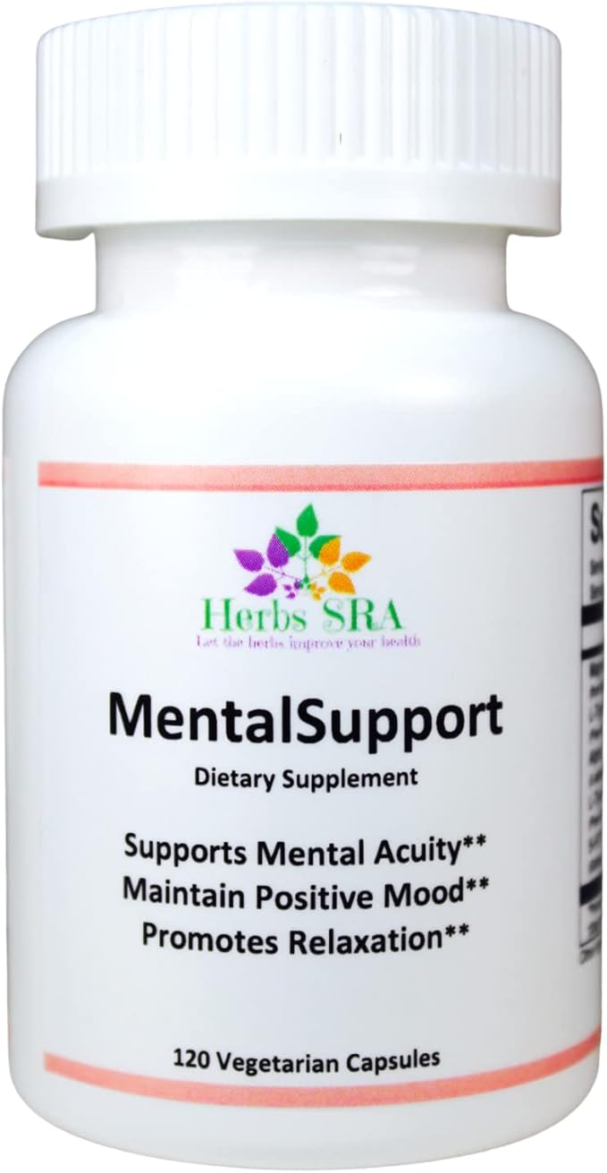 Mental Support Supplement with Magnesium L-Threonate Alpha GPC L-Tyrosine L-Tryptophan &amp 5-HTP – Supports Mental Acuity Mood &amp Relaxation – 120 Vegetarian Capsules