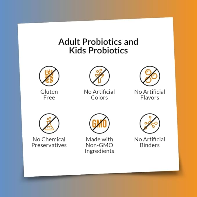 Intelligent Labs 2-in-1 Bundle of Kids Probiotics (6 Billion CFU with Hydrolyzed Guar Gum and FOS) + Adult Probiotics (50 Billion CFU 10 Strains) No Refrigeration Needed 2 Months Supply Per Bottle