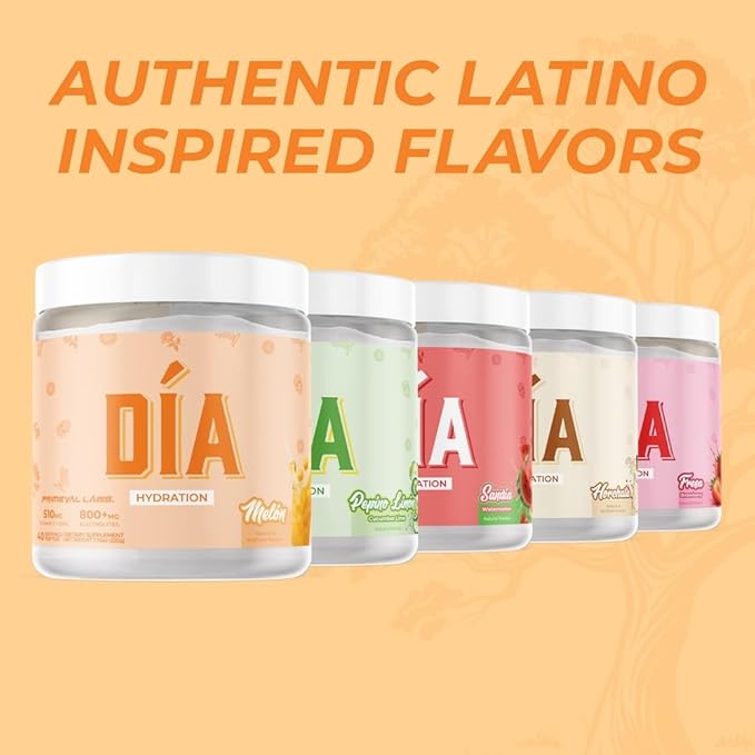 DIA Hydration Electrolyte + Immunity Powdered Drink Mix | Latino Aguas Frescas Flavors | Vitamin C Zinc &amp Taurine | Low Sugar 1 gram per serving | Daily Hydration Drink Mix | 40 Servings | Melon