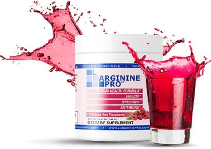 L-ARGININE PRO 3-Pack Grape Raspberry &amp Orange Jars | Blood Flow | Pre-Workout Drink | Vitamins C B6 B12 K &amp More