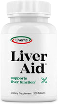 LIVERITE Liver Aid Dietary Supplement 150 Tablets Supports Healthy Liver Function Cleansing Energy and Daily Wellness