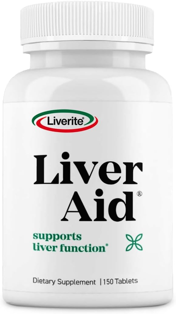 LIVERITE Liver Aid Dietary Supplement 150 Tablets Supports Healthy Liver Function Cleansing Energy and Daily Wellness