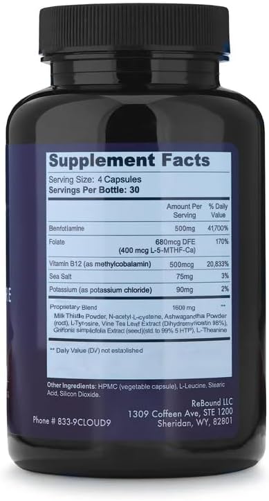 Cloud9 Daily Restore – Liver Detox &amp Recovery Supplement with Milk Thistle NAC &amp B-Vitamins – Energy Focus &amp Nutrient Support After Drinking – 120 Capsules – Made in USA