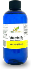 Liquid Vitamin B6 Drops 8 Fl Oz – Large Bottle High Absorption Pyridoxine for Energy Mood Nervous System Support – Vegan Non-GMO Alcohol Free B6 Supplement – Better Than Capsules Pills