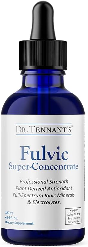 Dr. Tennant's Fulvic Super-Concentrate Liquid | Enhances Cellular Energy &amp Detoxification | Provides Essential Trace Minerals | 120-Day Supply